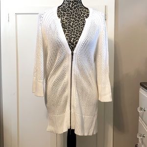 Banana Republic 3/4 sleeve, zippered cardigan. S